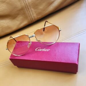 Cartier Gold Aviator Sunglasses